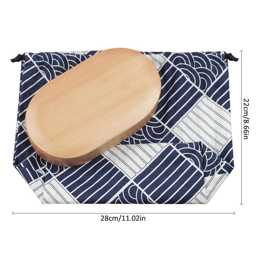 Japanischen Umweltfreundliche Lunchbox Sackleinen Tuch Mittagessen Tasche Tragbare Leichte Lebensmittel Tasche