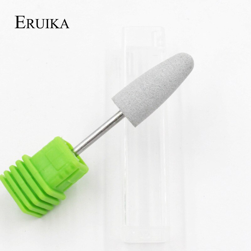 Eruika 4 Stk/set 10*24 Mm Rubber Silicon Nail Boren Grote Hoofd Bit Nail Buffer Mills Voor Manicure Pedicure cuticula Schoon Gereedschap