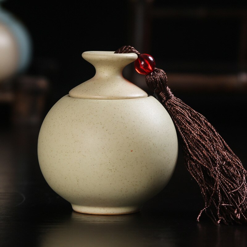 Wielofunkcyjne uszczelnione słoiki ceramiczne różne puszki na herbatę słoiki ceramiczne zamknięte puszki pojemniki w proszku puszki słoiki wielokolorowe słoiki: Światło żółty