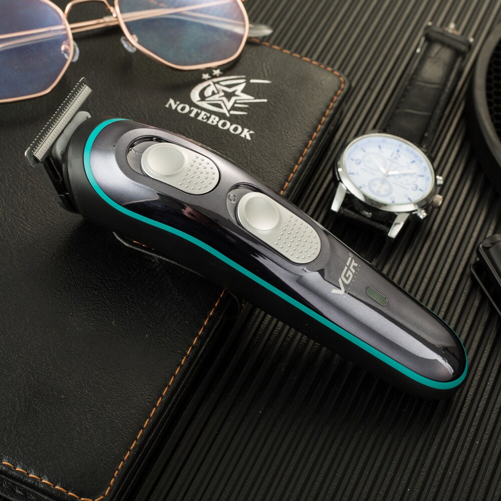 Cortadora de pelo VGR V-055, máquina de corte de pelo sin cable, máquina de barbería, afeitadoras, herramientas de corte de pelo recargables con 4 cabezales