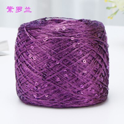 100g/ball Shiny Sequin Yarn Colorful Crochet Thin Thread Yarn for Hand Knitting Sweater Shawl Yarn DIY Crochet Hook Thread: 53