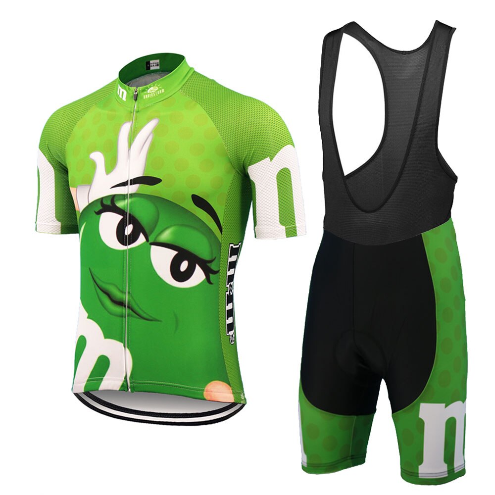 Camiseta de ciclismo con dibujos animados para hombre, ropa de secado rápido para bicicleta de montaña, conjuntos de Gel, manga corta