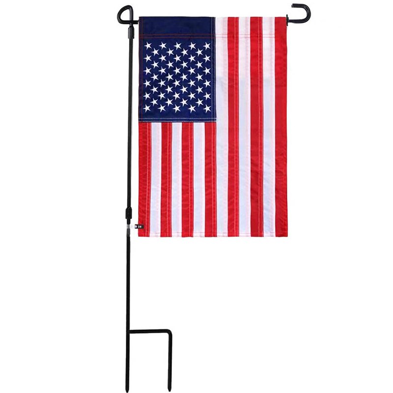 Tuin Vlag Stand Pole Houder Met Vlag En Anti-Wind Clip Tuin Vlag Houder Stand Premium Yard Houder Voor amerikaanse Vlag