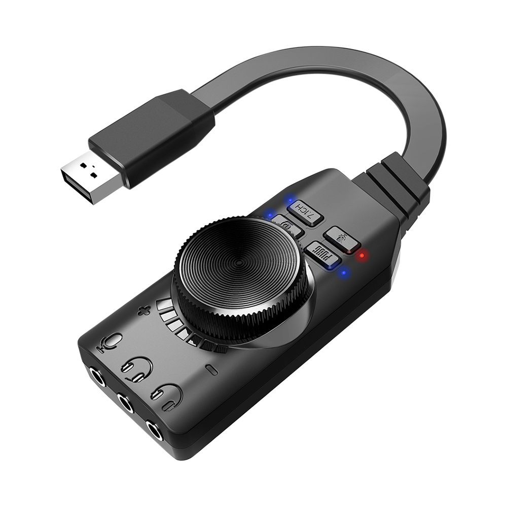 USB-Adapter Externe Usb Naar 3.5Mm Geluidskaart 7.1 Voor Pubg Gaming Externe Geluidskaart Stekker En Spelen Voor Computerspel Pc Laptop