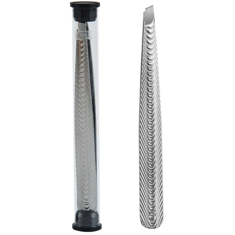 Eyebrow Tools Stainless Steel Plucking Eyebrows Tweezers Tweezer Oblique Brow Clip Eyebrow Shaping Pliers: Silver