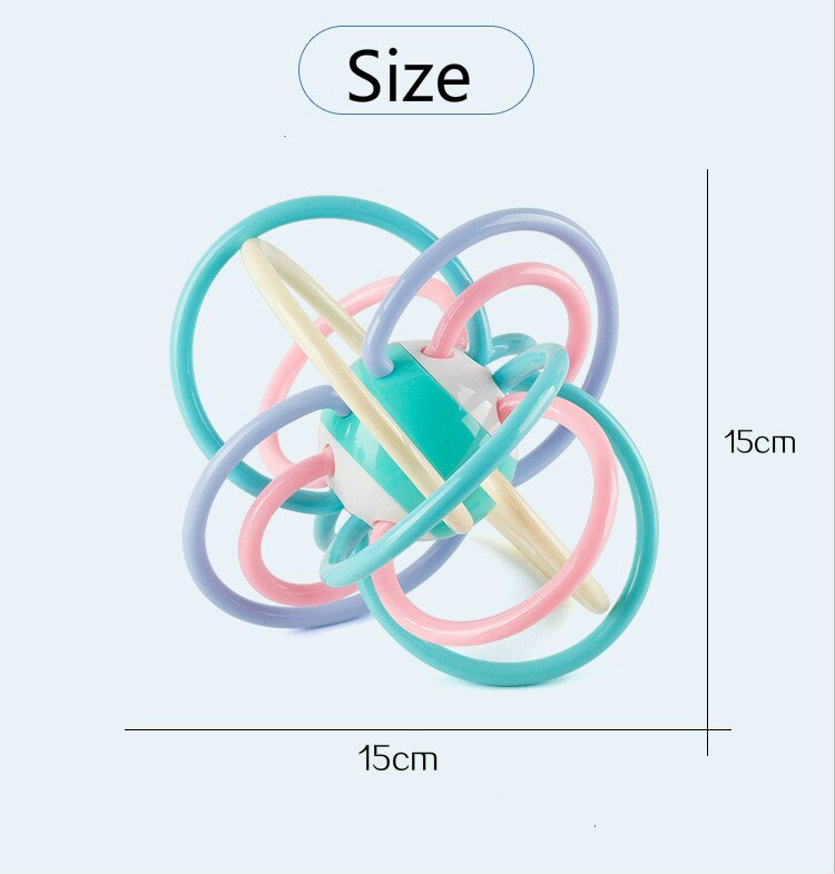 ベビーおしゃぶりおもちゃよちよち安全生えるリングシリコーン咀嚼歯科ケア歯ブラシ看護ビーズギフト幼児ベビーおもちゃ: GBX661-big