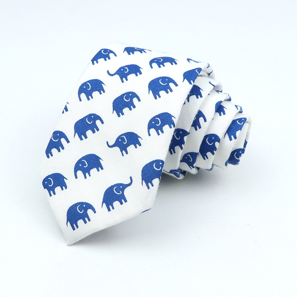 Corbata colorida bonita de dibujos animados para hombres y mujeres, corbata ajustada de algodón con estampado de frutas y animales, corbata estrecha de oso, pato y plátano, divertido