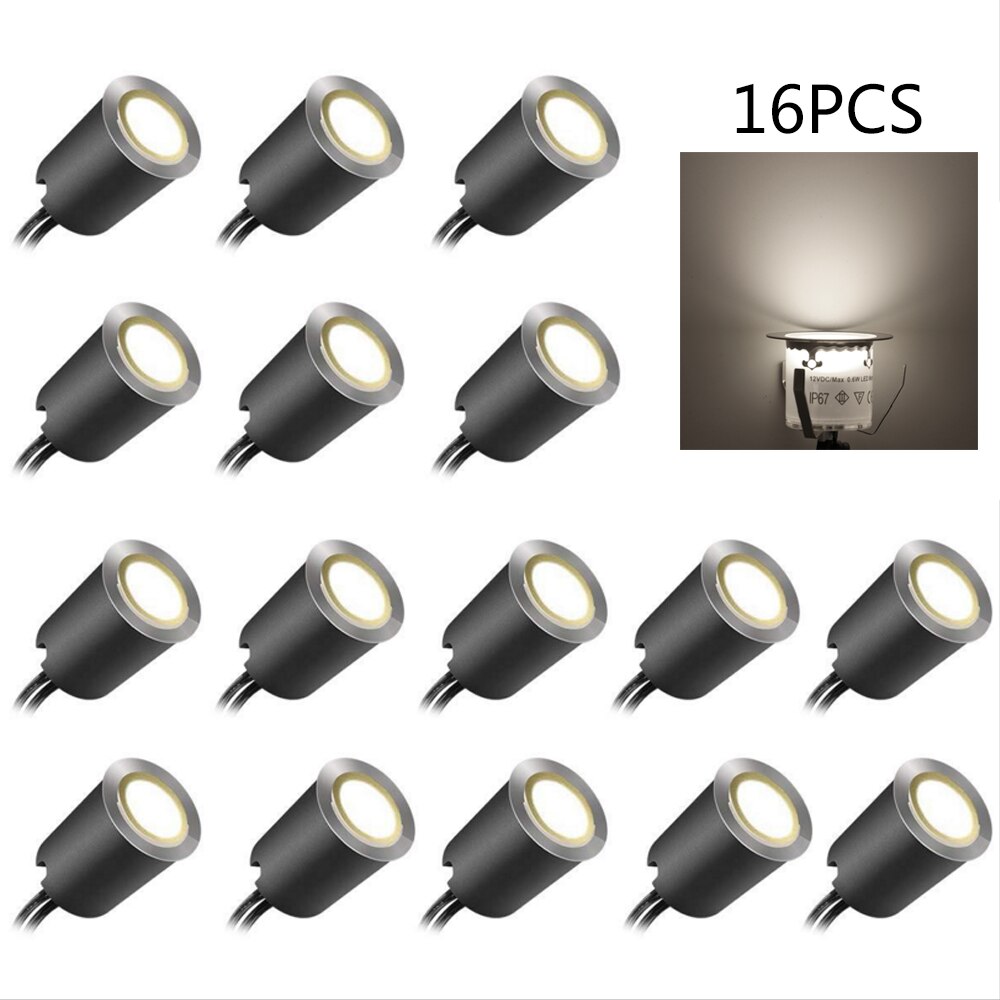 12V LED Deck Licht Set IP67 Wasserdicht Unterirdischen Lampe Outdoor-landschaft Beleuchtung EU UNS UK für Hof Garten Pathway treppen Terrasse