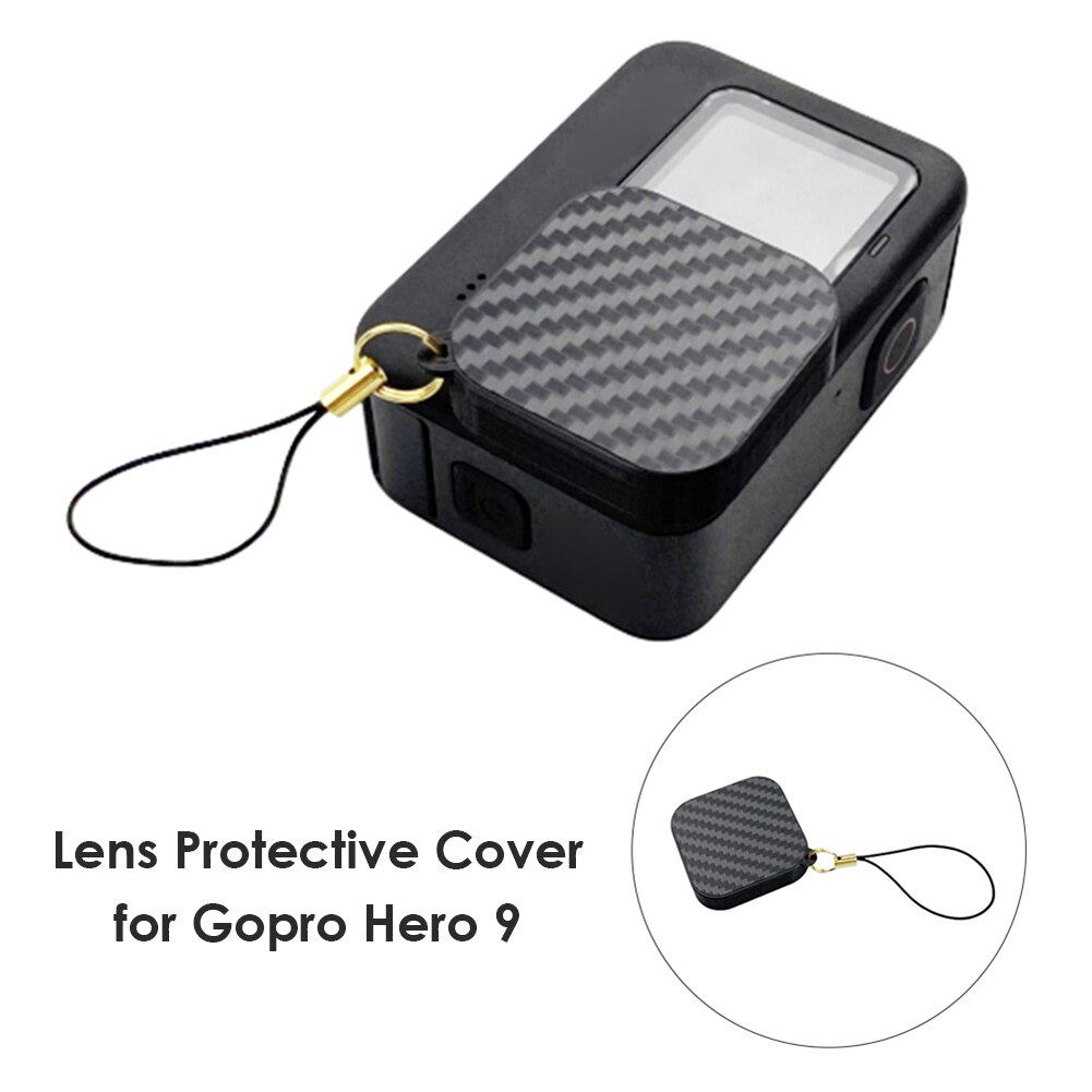 Lens Cap for GoPro Hero 9 Black Carbon Fiber Texture Lens Protective Cover