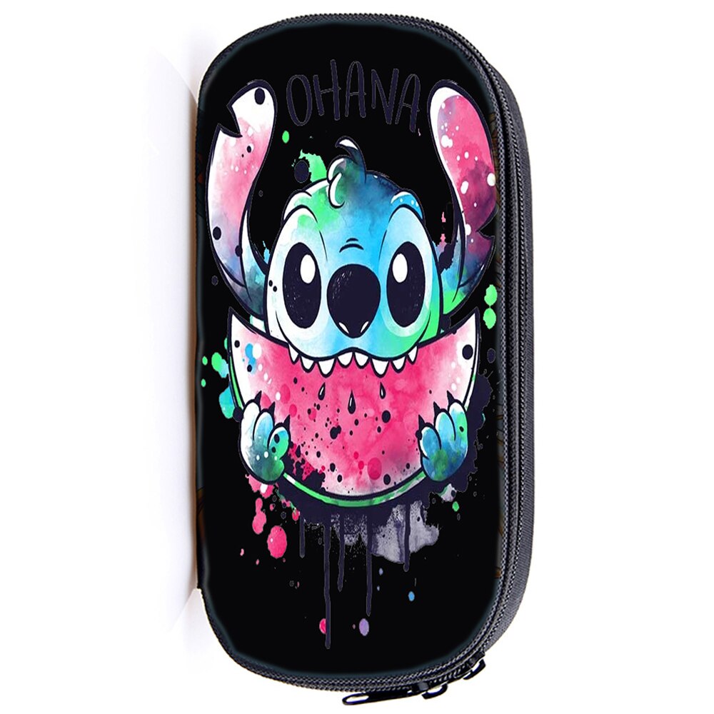 Stitch Eten Watermeloen Etui Jongen Meisje Briefpapier Zak Tieners Potlood Houder Kids Pen Zak Student Start School: 4