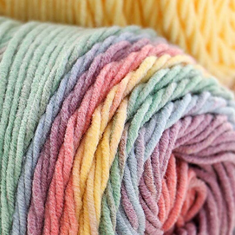 Fils de coton en soie naturelle doux | Laine, fil épais, tricot d'amoureux, laine tricot Crochet, tissage fil, bricolage, 2 pièces