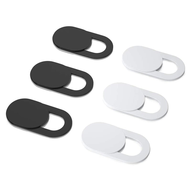3 6 9 12 PACK Universal Webcam Shutter Laptop Phone Front Web Camera Cover Slider Ultra Thin Portable Privacy Sticker Protection: 3 Black 3 White