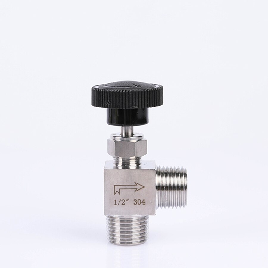 1PCS 1/8" 1/4" 3/8" 1/2" BSP Female Male Angle Needle Valve Crane Elbow 304 Stainless Flow Control Water Gas Oil 915 PSI