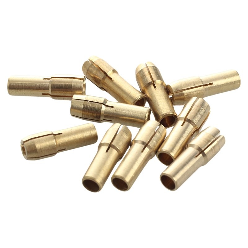 10 pièces Mini perceuse laiton pince mandrin pour outil rotatif 0.5-3.2mm: Default Title