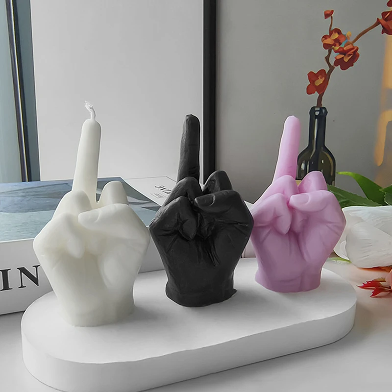 Universelle kreative Kerzen, mittelfingerförmige Geste, duftende Kerzen, langlebig, lustig, schrullige , Heimdekoration, Ornamente