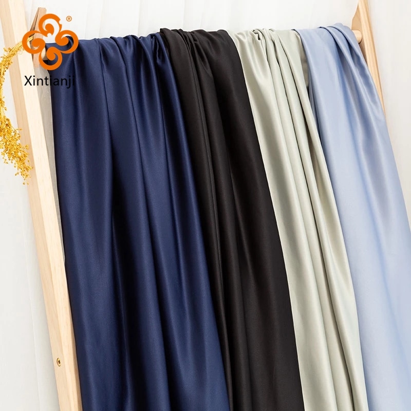 Mjuk polyester satin klänning tyg symaterial bröllopsfest dekoration 50*150cm ja105--tj1592