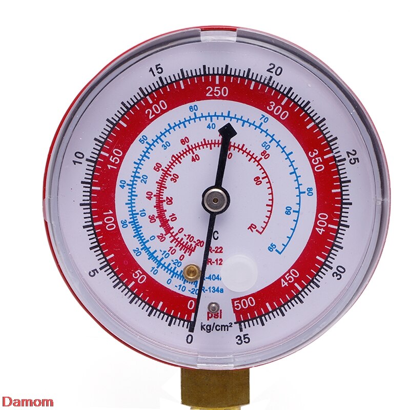 Red Air Conditioner R404/R134A/R22 Refrigerant High Pressure Gauge PSI KPA