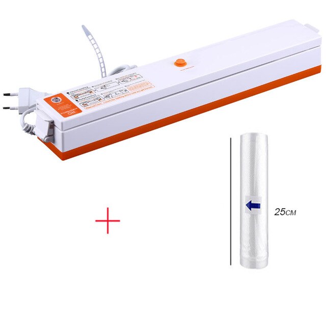 Vacuum Packaging Machine Vacuum Bag Compression Sealing Machine Automatic Food Preservation Packaging Plastic Vacuum Machine: WHITE 25cm / US Plug