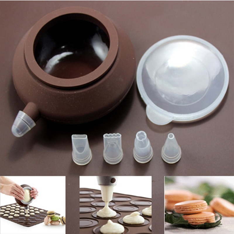 2 Stk/set Grote Bitterkoekje Kit Macaron Siliconen Mat Non-stick Bakvorm Set 48 Capaciteit Macaron Pot Cake Decorating levert