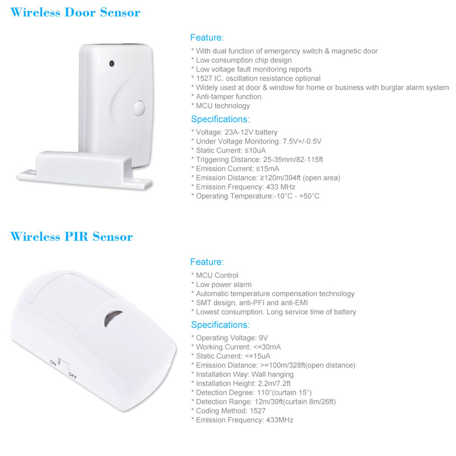 Wireless GSM SMS Home Burglar Security Alarm System Detector Sensor Kit Phone App Remote Control 433MHz