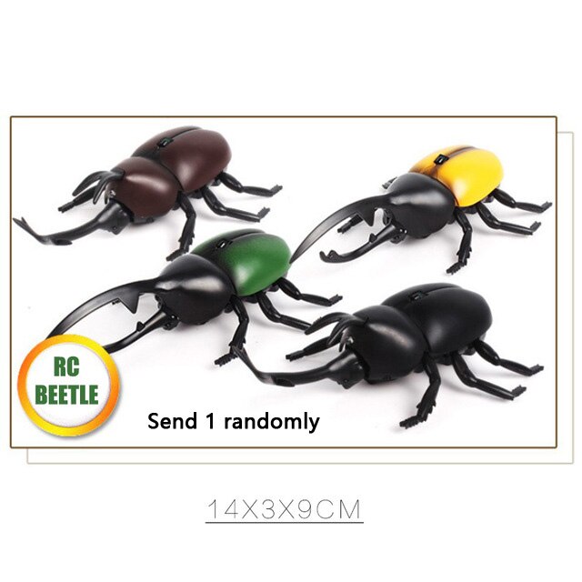 Nieuwigheid 1 stuks rc slang angstaanjagend speelgoed plastic infrarood grappige afstandsbediening slang ratelslang ondeugend kerstmeubilair: Kever