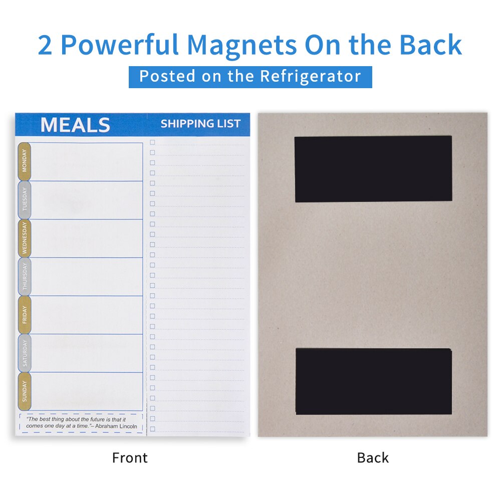 Meal Planner Pad and Grocery List Magnetic Notepad... – Grandado