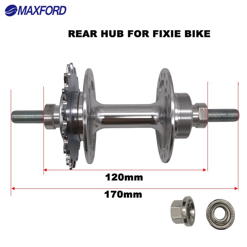 MAXFORD bicicleta Fixie Hub bicicleta cubo de aluminio rueda libre rodamiento sellado 32H 36H piñón fijo bicicleta pista piezas de ciclismo