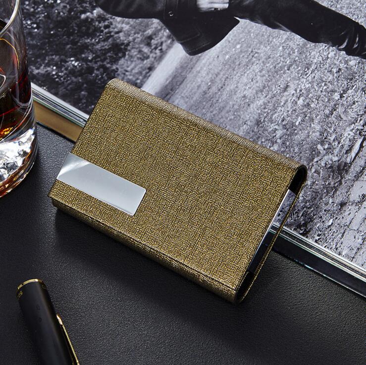 Aluminium Business Credit Card Holder Travel Leather Bank Cardholder Men ID Name Card Case Rfid wallet blocking: gutong