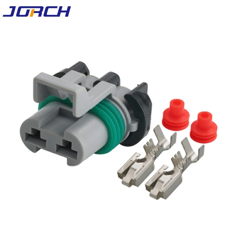 5 sarjaa 2 pin delphi ducon vesisäiliön tuulettimen jäähdyttimen pistoke toyota kartta anturin liitin uros ja naaras pistoke 15363993 15363990: Nainen / 10 sarjaa