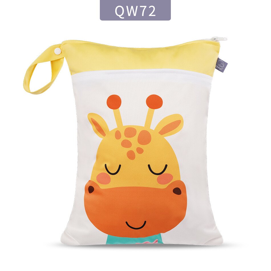 Hylidge 2 Rits Zak Voor Natte Wandelwagen Zak Waterdichte Pul Baby Luiertas Voor Mama 30X40Cm Wasbare wetbag Luier Organisator Tas: QW72 30x40CM