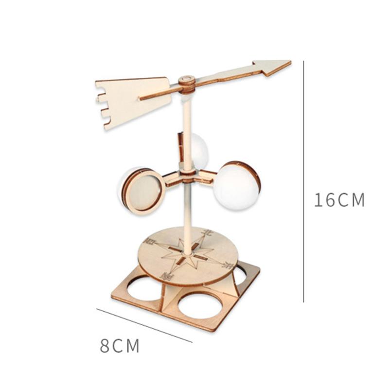 Barn vindflöjel modell skickligt och utsökt utseende diy riktning experiment kit skolstudent vetenskapliga leksaker