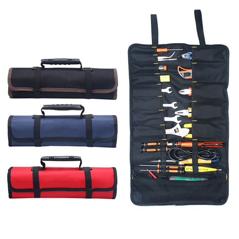 multifunction tool bag practical carrying handles oxford canvas chisel roll bags