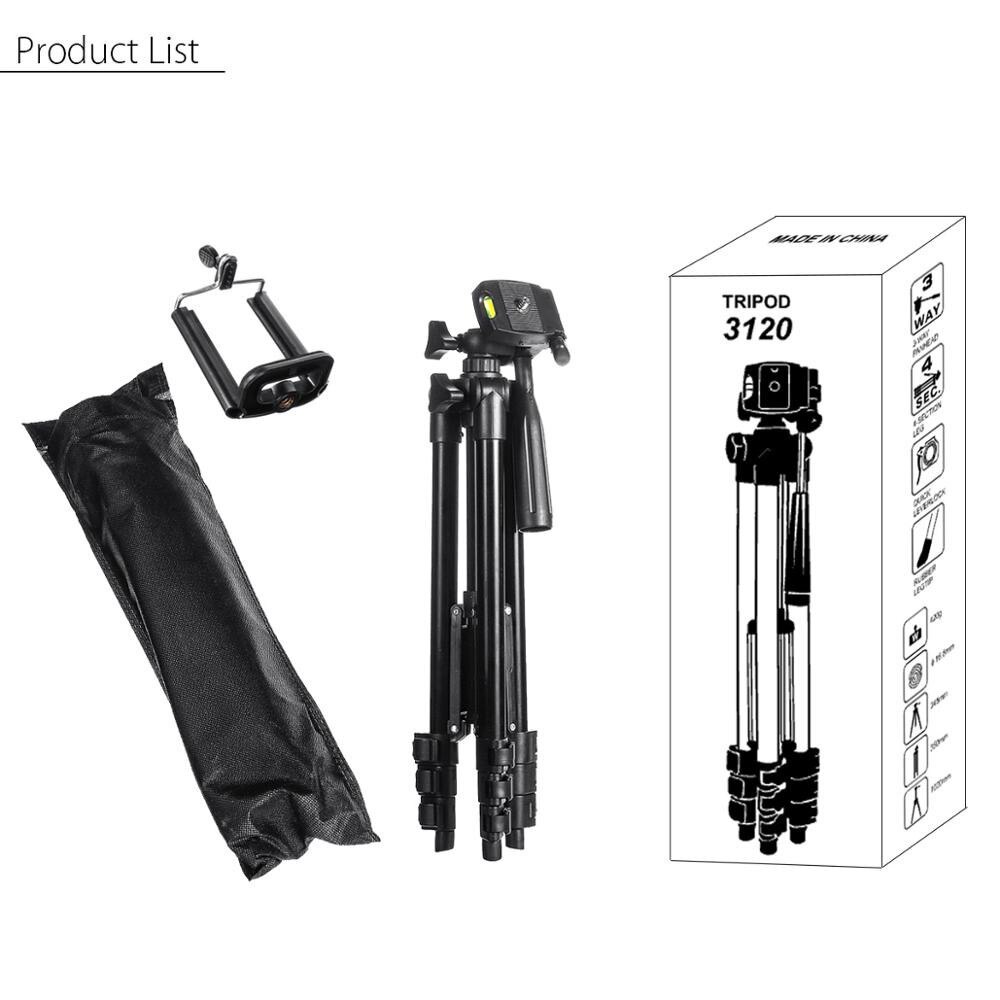 40 inch Tripod 4 Sections Lightweight Tripod Portable Tripod for Canon for Nikon for Sony Camera for Gopro Action Camera: Add Phone Clip