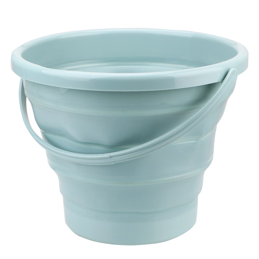 Save Space Round Bathroom Kitchen Camping Bucket Car Wash Outdoor Fishing Portable Folding Bucket Collapsible Storage Bucket: Dark Gray