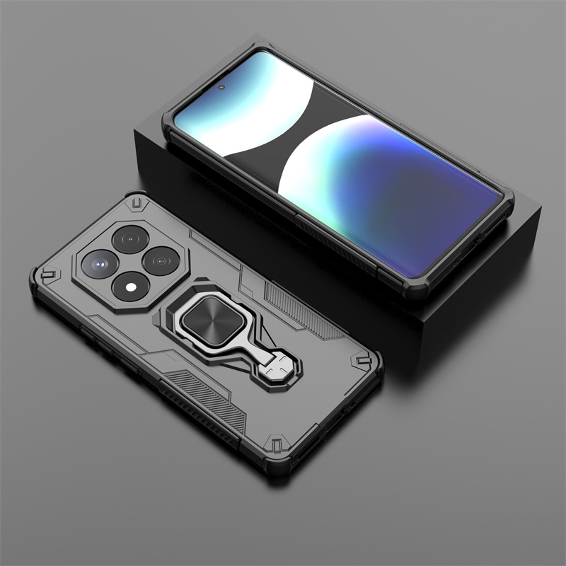 Linsskyddande stativfodral för redmi note 4 pro g note 14 pro+ plus skyddsring stativ magnetiskt fäste skal fodral skal: Svart / För iphone 16 pro max