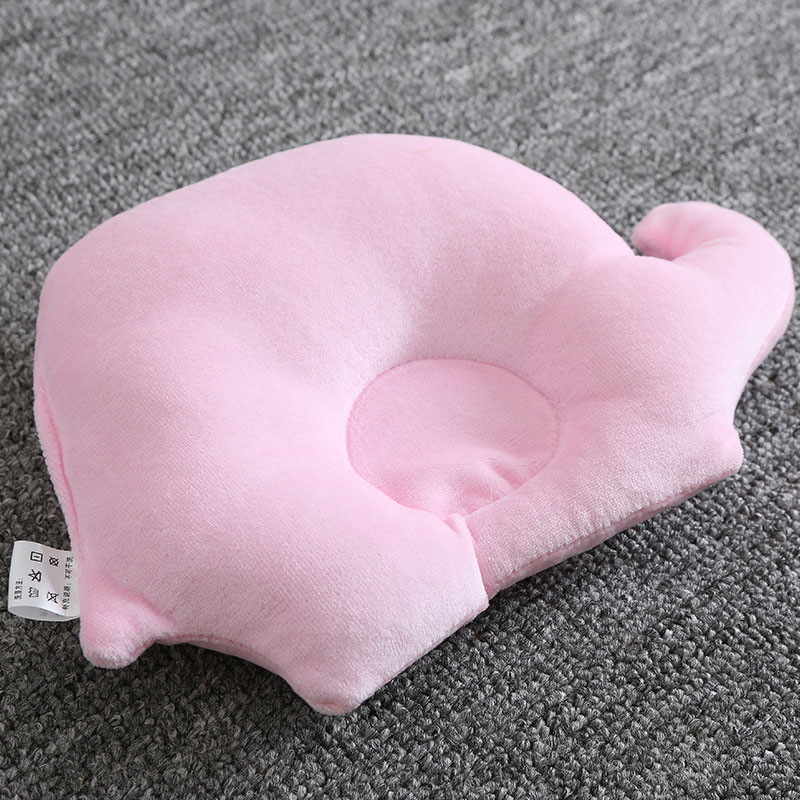 Leuke Elephent Vormige Baby Pillow Peuter Fluwelen Zachte Pasgeboren Vormgeven Kussens Infant Beddengoed Slapen Voorkomen Platte Kop Kussens