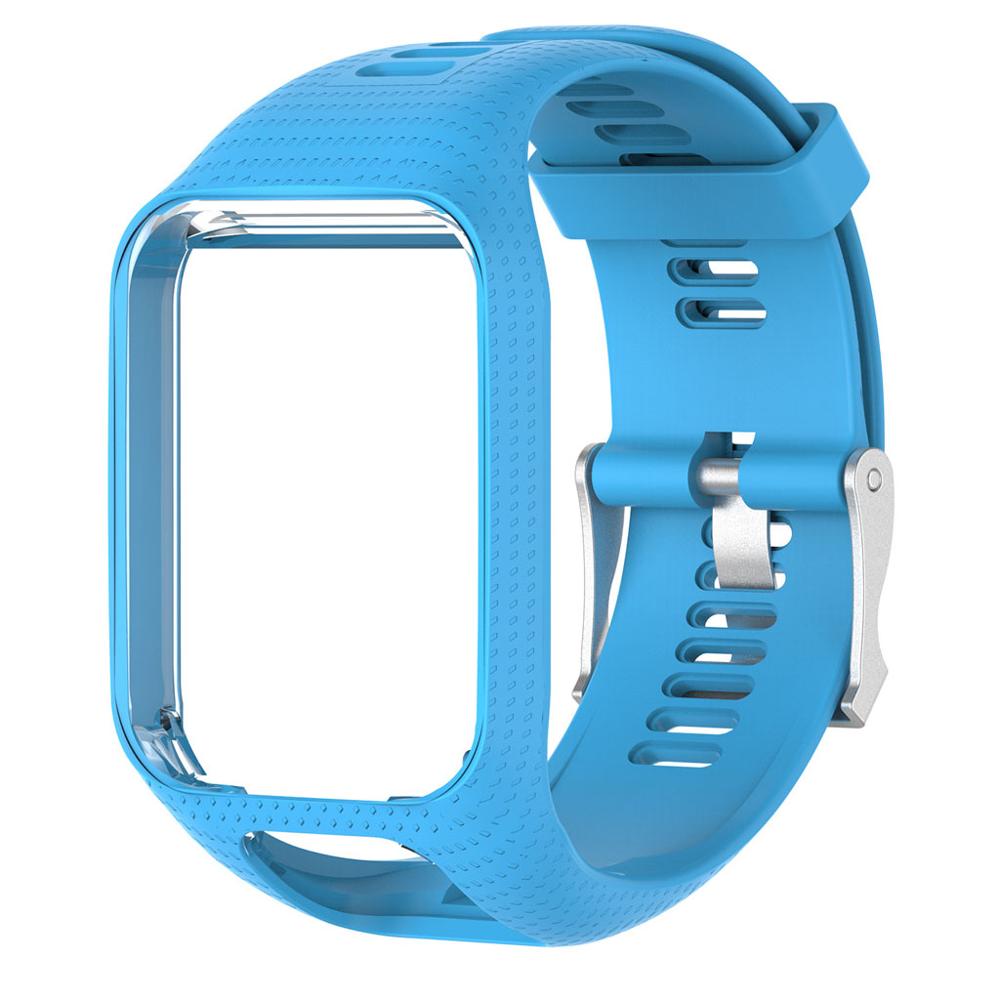 Repuesto de correa de muñeca de silicona para reloj GPS TomTom Runner 2 3 Spark 3: BL