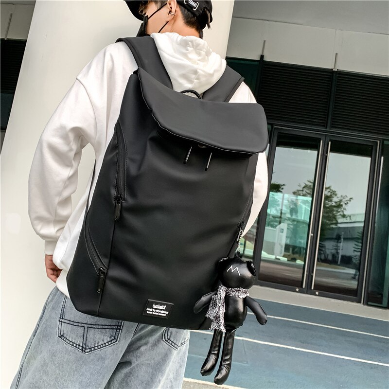 Unisex-trendrucksack, schlichter, robuster herrenrucksack, wasserabweisend beschichtet, reiserucksack, lässiger schulrucksack für herren