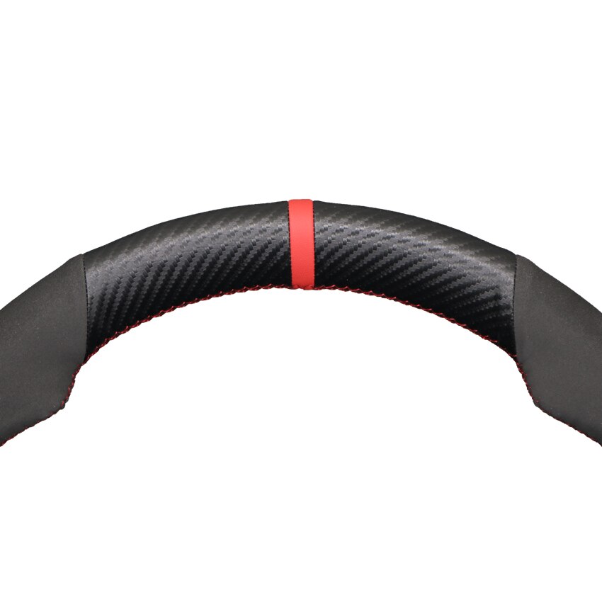 Black Carbon Fiber Suede No-slip Soft Car Steering Wheel Cover for Alfa Romeo Giulietta