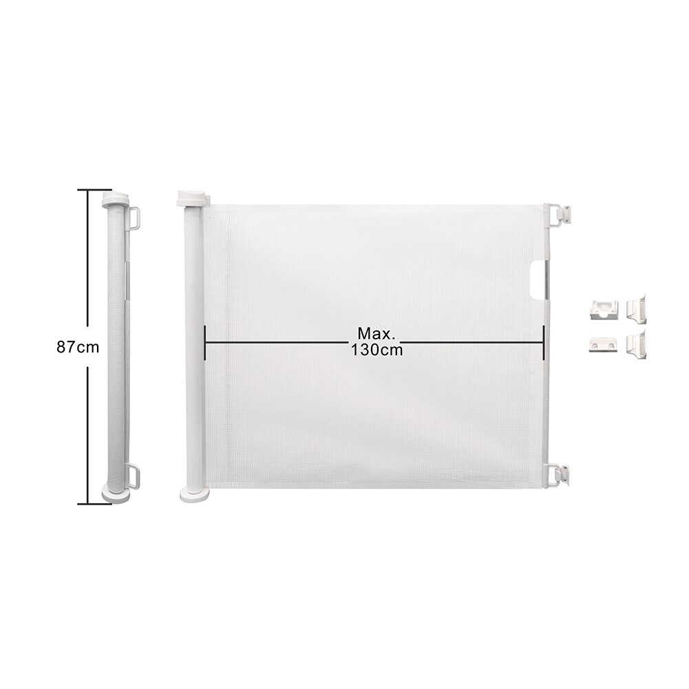 Puerta retráctil para bebé, puerta de escalera para mascotas, barrera de seguridad para perros, puerta de seguridad extensible para interiores y exteriores