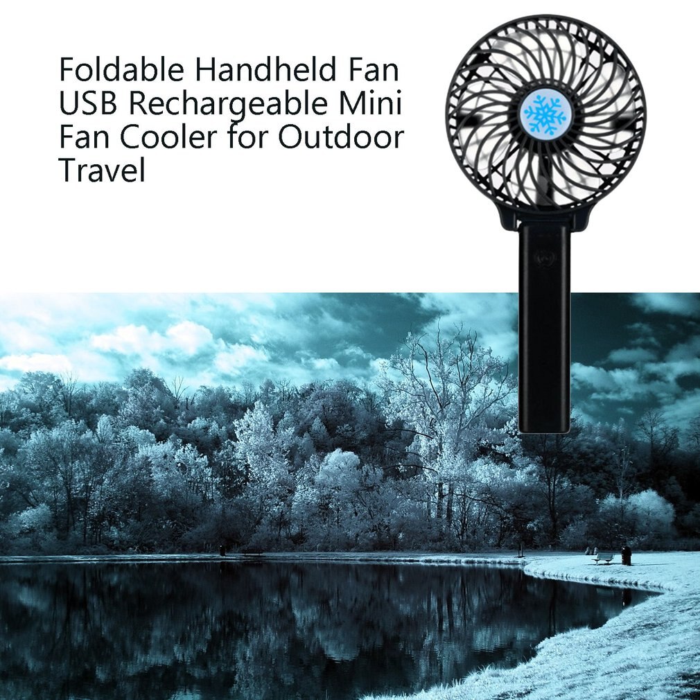 Portable Mini USB Fan Ventilation Foldable Air Conditioning Fans Hand Held Cooling Fan For Office Home Rechargeable Fan