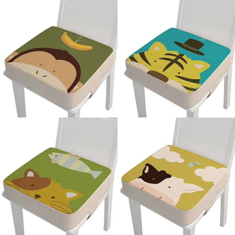 40x40x10cm Child Toddler Cartoon Animal High Chair Seat Booster Increase Cushion