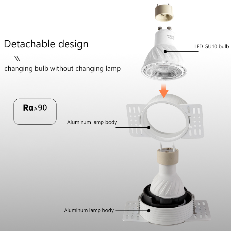 YiYing Borderless Led Spotlight Recessed No Border... – Grandado