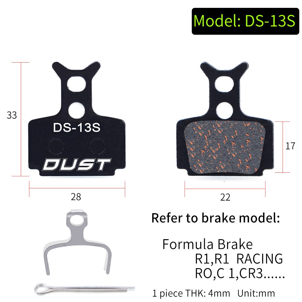 2 Pair MTB Mountain Bike Brake Pads for Shimano M445 355 395 Bicycle Parts Cycling Resin Organic Disc Road Brake Pad: DS-13S