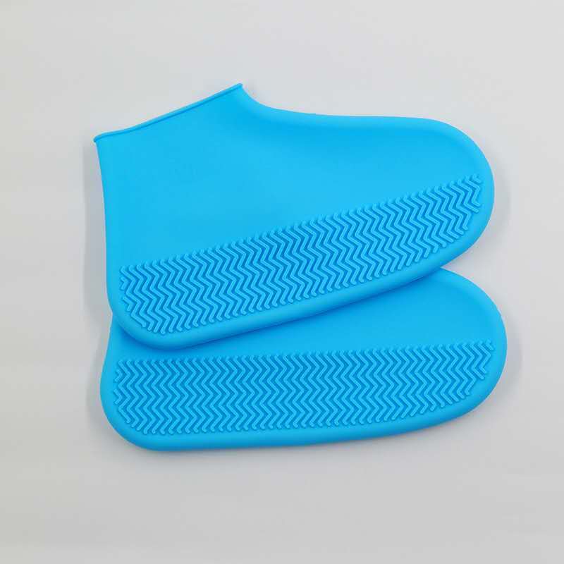 Støvler vanntett skotrekk silikonmateriale unisex sko beskyttere regnstøvler for innendørs utendørs regnværsdager: Himmelblå / L