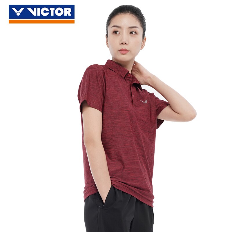 Victor Leisure Serie Gebreide Polo T-shirt S-00020 Dezelfde Stijl Voor Mannen En Vrouwen