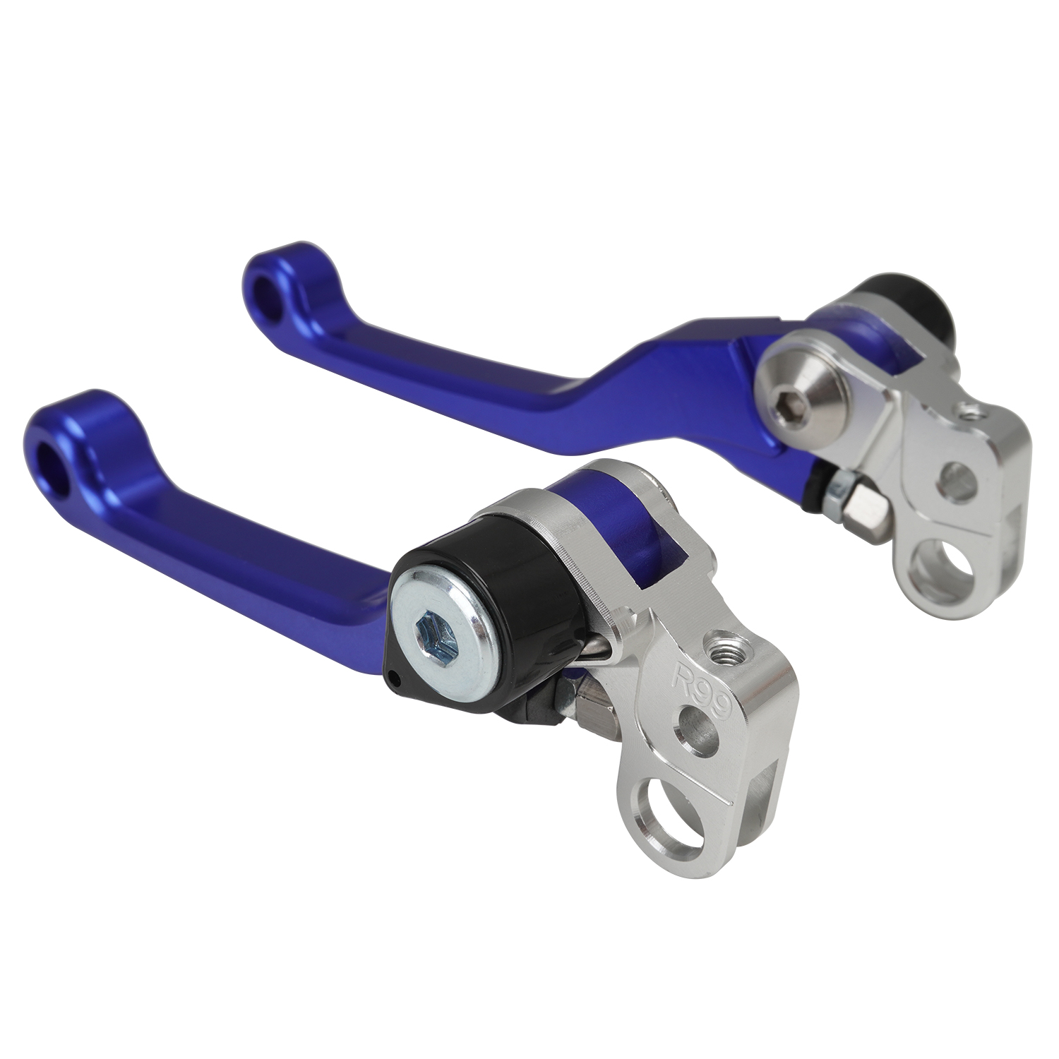 Palancas de freno de pivote ajustables para motocicleta, mango para vehículo todoterreno eléctrico Sur Ron Light Bee S X Segway X160 X260: Azul