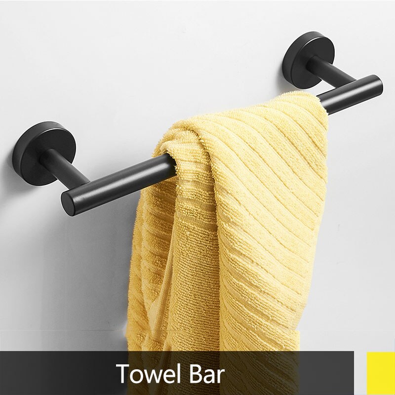 matt Geschwärzt Schlecht Hardware- einstellen Kleid Haken Einzigen Handtuch Bar Papier Halfter Schwarz Schlecht Zubehör Edelstahl: Handtuch Bar