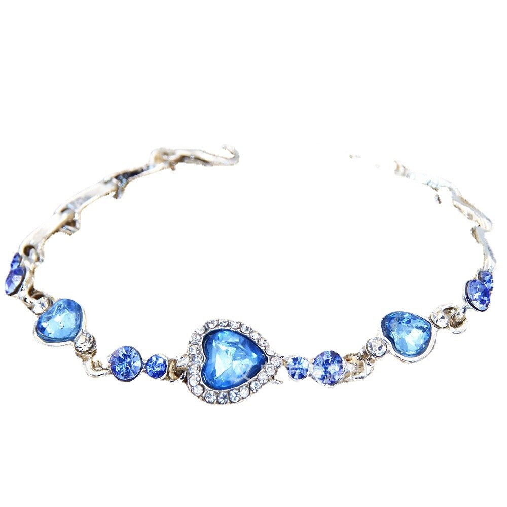 Zee Hart Legering Zirkoon Liefde Kristal Armband Voor Vrouwen Stijl Mode Temperament Metalen Meisje Sieraden: H04