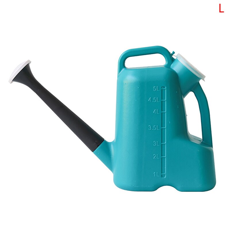 Regadera para jardín de gran capacidad, riego de plantas de plástico de boca larga, 3/5L: Blue L